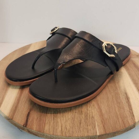 Cole Haan Grand 360 Felicity Leather Sandal Size 10 B Women's Black - Picture 7 of 10